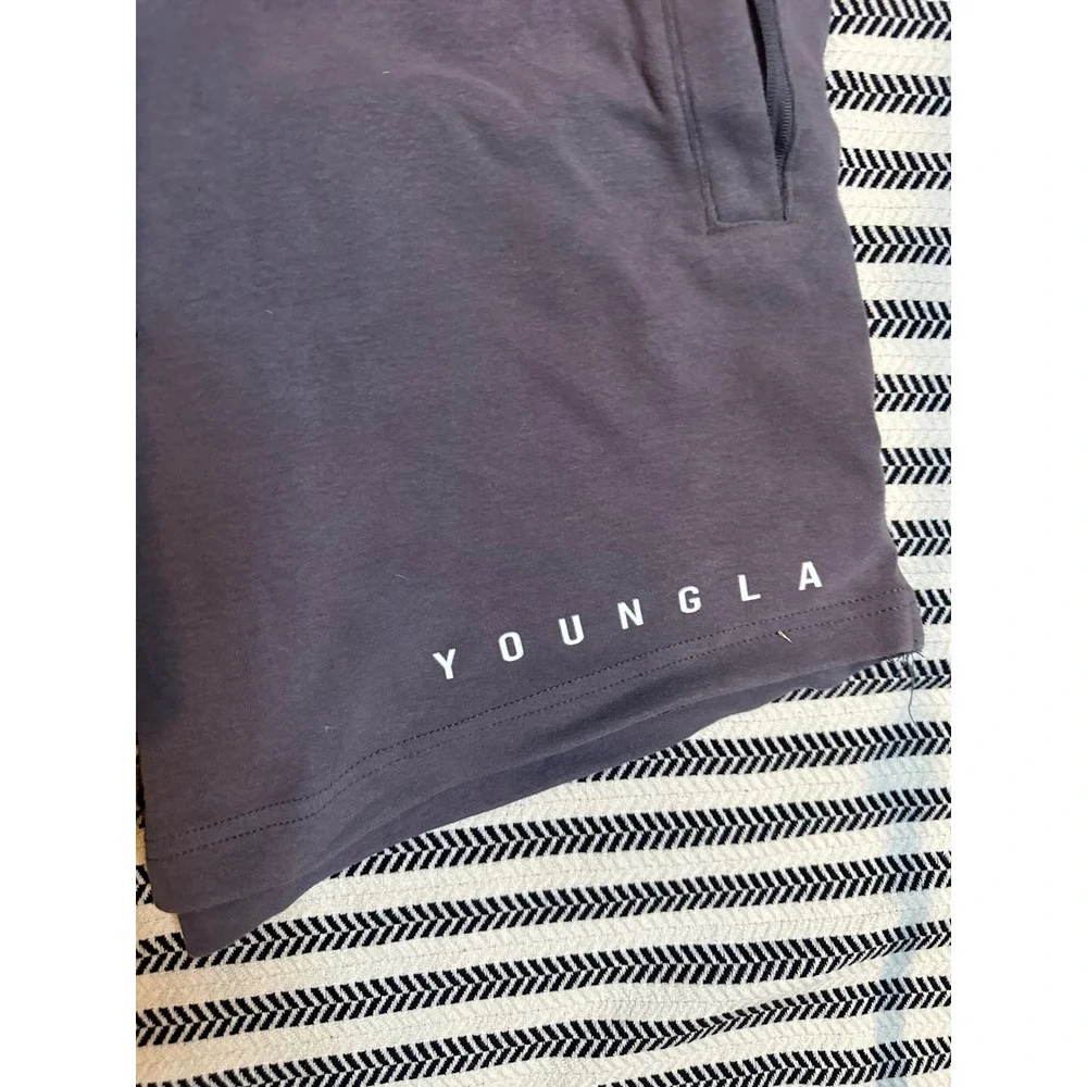 YOUNGLA Kids Shorts Gray Drawstring Athletic Lounge Size Large‎